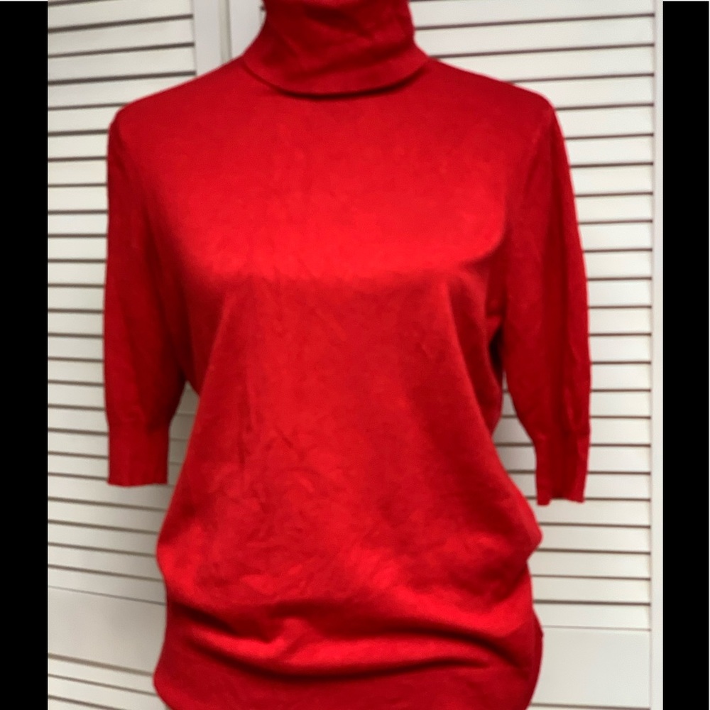 LIZ CLAIBORNE HALF SLEEVE COWL NECK
